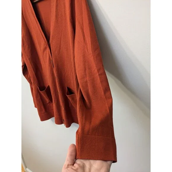 Pendleton Womens Silk Colby Cardigan Button Front Pockets Mid Weight Large NWOT - Picture 2 of 9